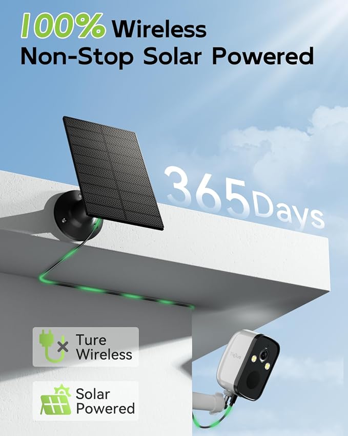 2K 5G Solar Security Cameras Wireless Outdoor 2-Pack, Wireless Cameras - Image 2
