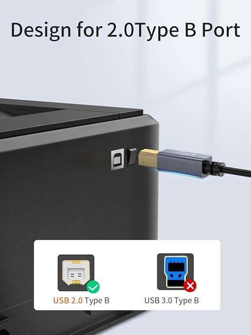 CableCreation USB B to USB C Printer Cable 3.3FT, USB-C to USB B Printer Cord - Image 7