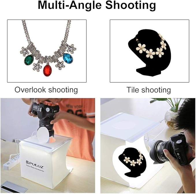 Photo Light Box 10" Portable Folding Photography Light Tent kit - Image 3