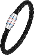 Nanafast Titanium Stainless Steel Rainbow LGBT Pride Bracelet Handmade Braided by Nanafast