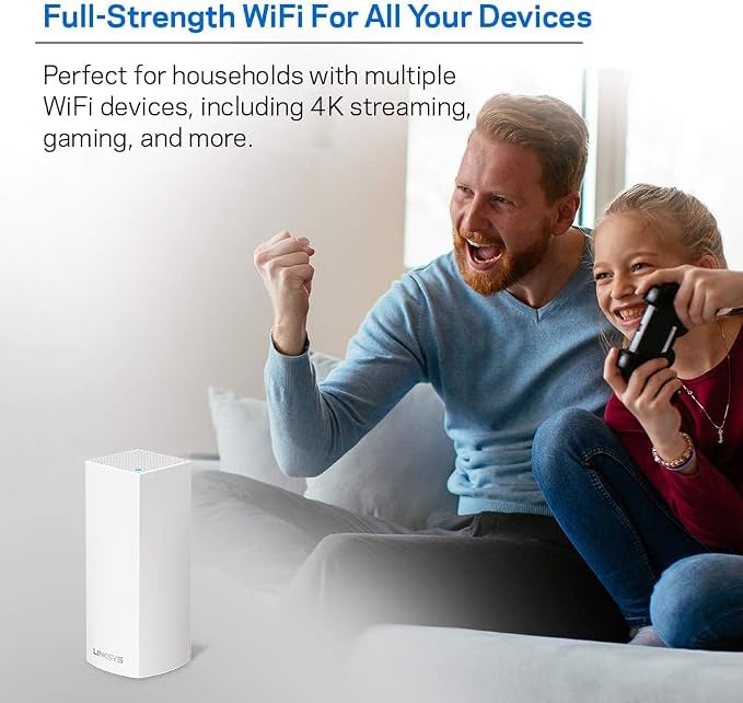 Linksys WHW0301 Velop Intelligent Mesh WiFi Router System: AC2200 Tri-Band - Image 4