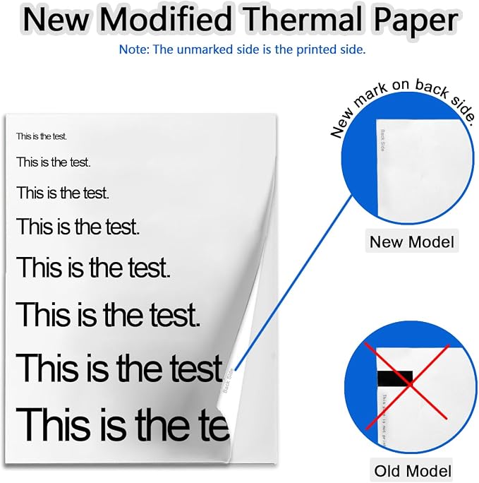 Thermal Printer Paper 8.5 x 11 Inch, 100 Sheets US Letter Size Thermal Paper - Image 2