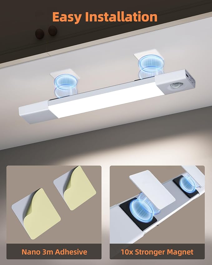 EZVALO 6-Pack Under Cabinet Lighting, Wireless Closet Lights, 50 LED - Image 7