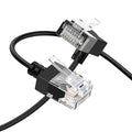 Cat6A Ethernet Cable 90 Degree Downward Angled 30FT, Flexible Slim & Ultra Thin by Thzzhnno