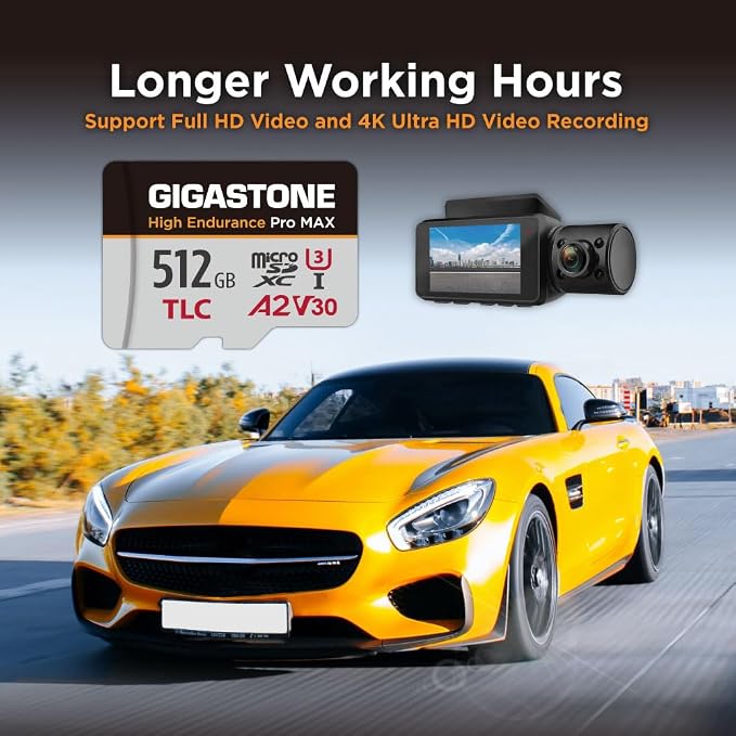 GIGASTONE 512GB Micro SD Card, TLC High Endurance Pro MAX, Speed Up to 180/150 - Image 6