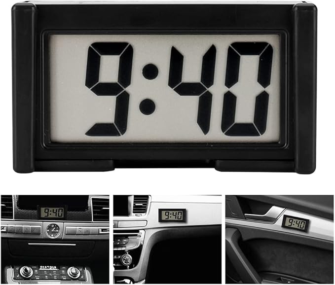YOUNGFLY 4PCS Small Digital Clock, Vehicle Adhesive Clock - Image 4