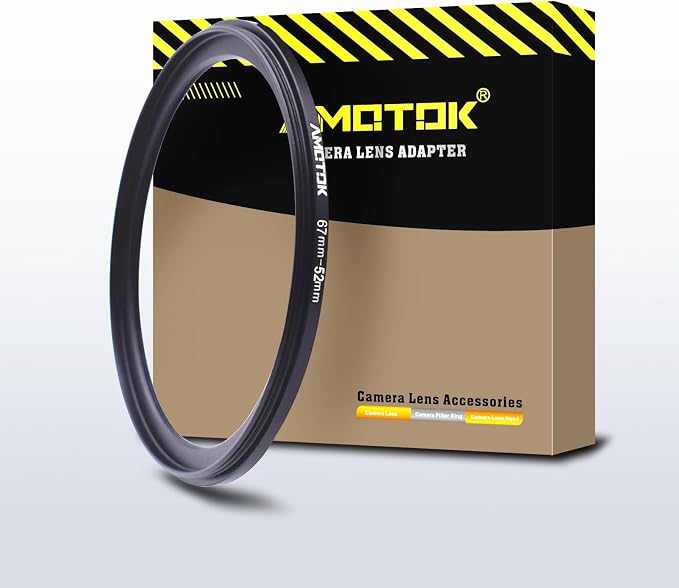 67mm Lens to 52mm Camera Lens Adapter, 67mm-52mm Filter Step-Down Ring by AMOTOK