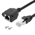 MECCANIXITY Cat6 Ethernet Extension Cable, 1.6Ft RJ45 Male to Female Screw by MECCANIXITY