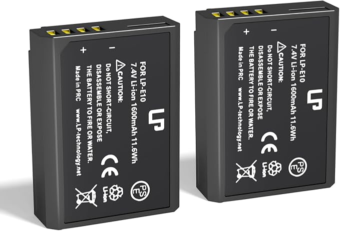 LP LP-E10 Replacement Battery, Kiss X50, X90 Cameras by LP