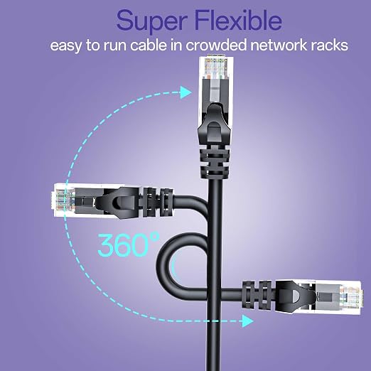 Cat 6 Ethernet Cable 14FT Outdoor&Indoor, Cat6 Ethernet Patch Cable 10Gbps - Image 5