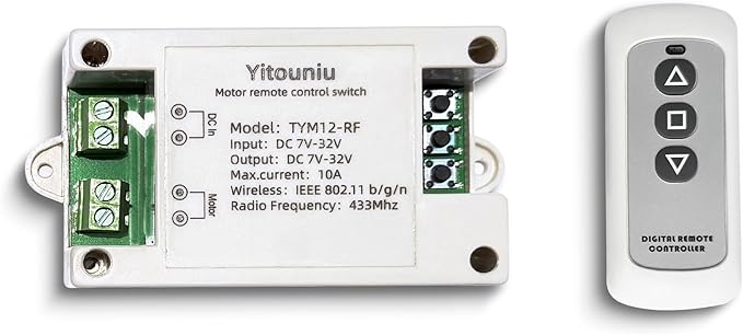 Tuya Smart WiFi/Bluetooth DC Motor Controller 10A 7-32V Reversible Switch by Unknown