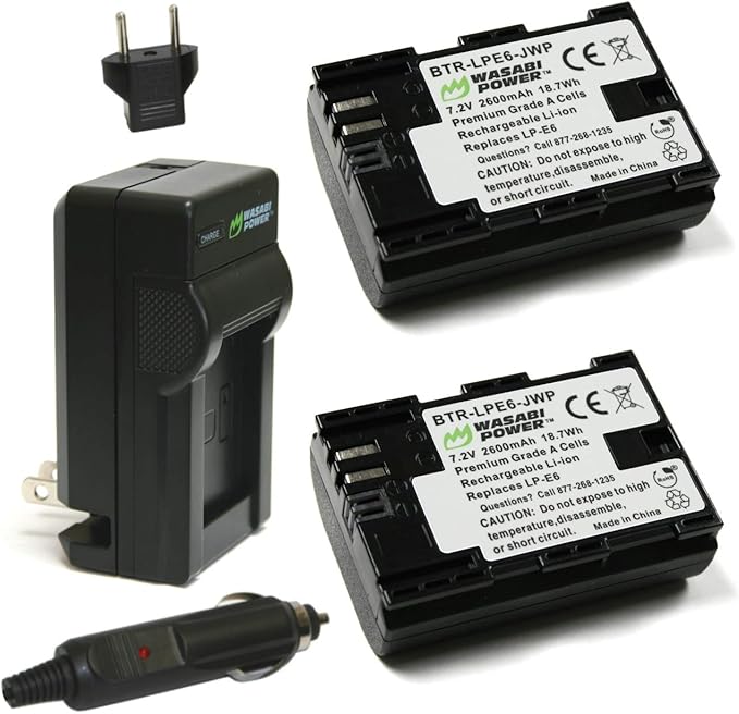Wasabi Power LP-E6, LP-E6N Battery and Charger by WasabiPower