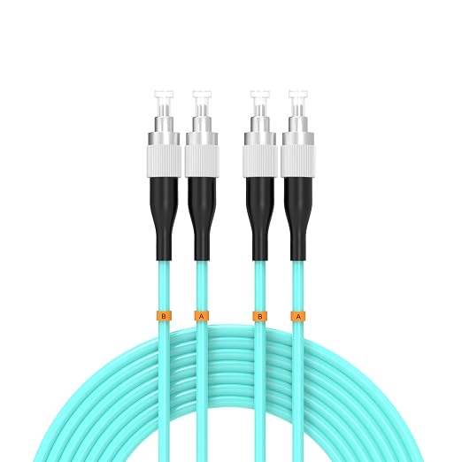 FC/UPC-FC/UPC Fiber Patch Cable OM3 60Meter/196ft 10GB Multimode Jumper Duplex by Buacoz