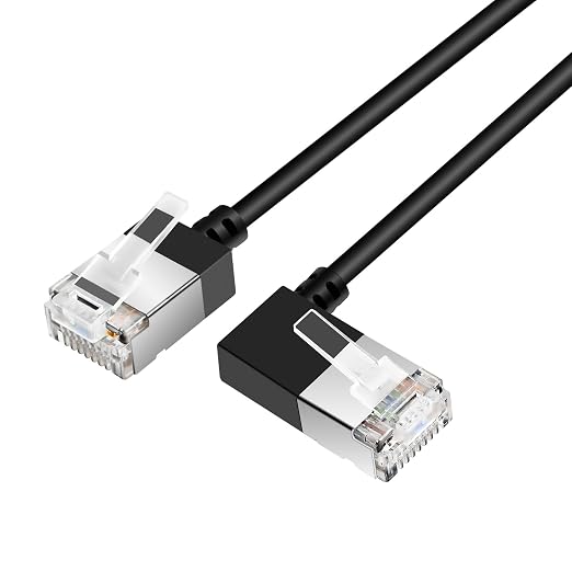 Flexible Cat 6 Ethernet Cable 90° Right Angled 6.6 Feet, Ultra Thin & Slim Rj45 - Image 3