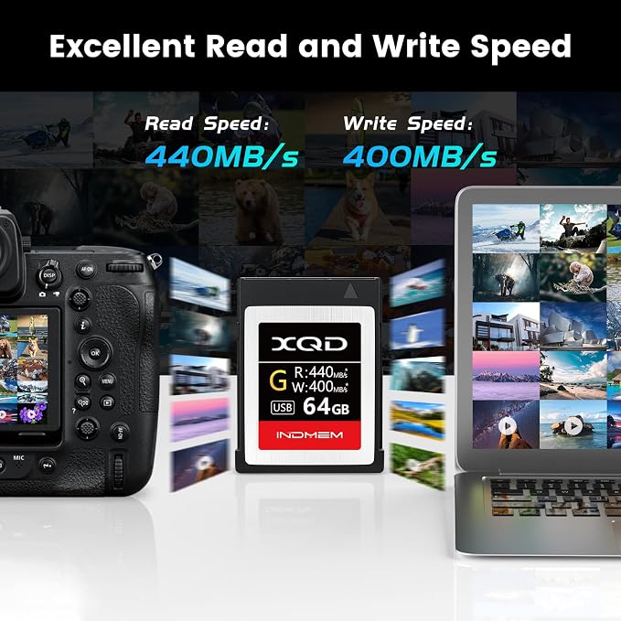 XQD 64GB Memory Card, 5X Tough MLC XQD Flash Memory Card High Speed G Series| - Image 3