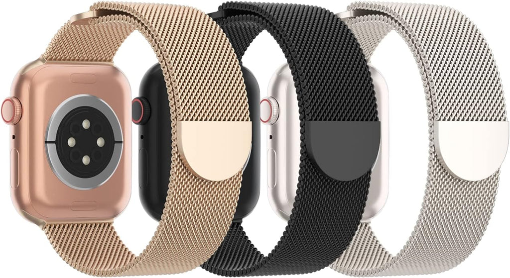 3 Pack Mesh Metal Band Compatible by Steezrd
