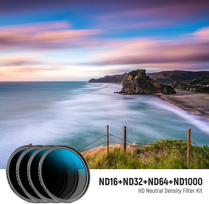 Neewer 52mm ND Lens Filter Set, ND16/ND32/ND64/ND1000, Lens Cleaning Pen - Image 2