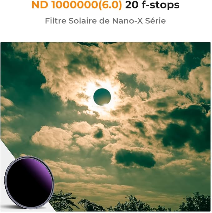 K&F CONCEPT 49mm ND1000000 ND Lens Filter Solar Eclipse Neutral Density Lens - Image 2