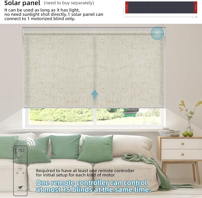 SmartWings Motorized Light Filtering Shades, Work - Image 3