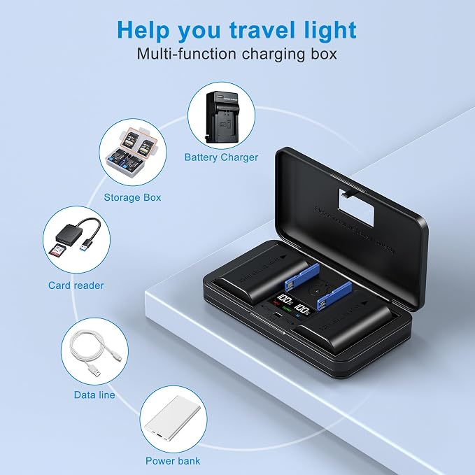 EN-EL14 Camera Battery Multifunctional Charger Set Compatible - Image 2