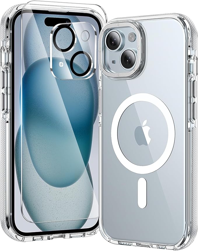 toushion 3 in 1 for iPhone 15 Plus Case Clear by Unknown