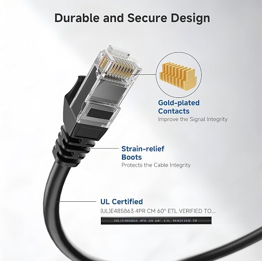 Cable Matters 10Gbps Snagless Long Cat 6 Ethernet Cable - 100ft - Image 3