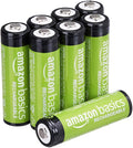 Amazon Basics 8-Pack Rechargeable AA NiMH Batteries, 2000 mAh, Low Self by AmazonBasics