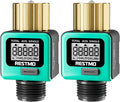 RESTMO Heavy Duty Water Flow Meter, Pure Brass Inlet | Metal Thread | 4 Measure by Restmo