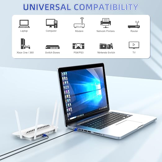 Cat 8 Ethernet Cable 45 ft, Heavy Duty High Speed Network Internet Cable - Image 4