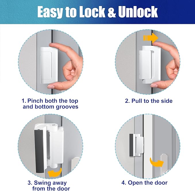 4Pack Door Reinforcement Lock Withstands 800lbs of Force - Image 4