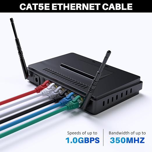Cat5e Ethernet Cable 25 FT, Long Cat 5e Internet Cable, Standard RJ45 Connector - Image 4
