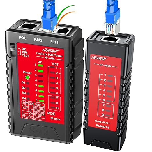 NOYAFA NF-468S Network Cable Tester, RJ45 Ethernet Cable Tester by NOYAFA