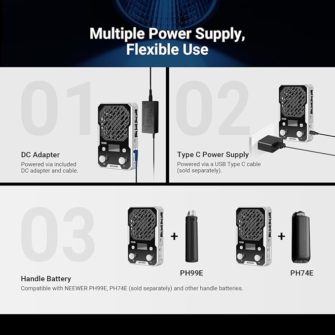 NEEWER 100W Ultra Compact LED Video Light APP/Panel Control, Pocket Size Bi - Image 6