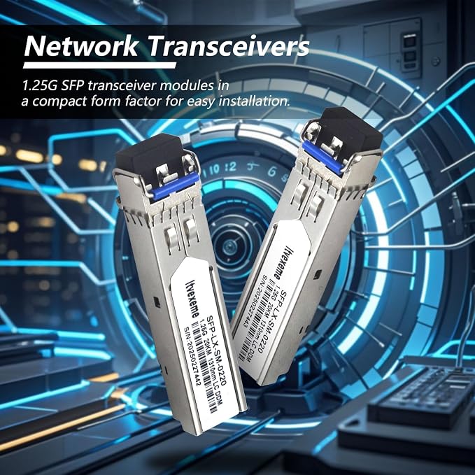 10 Pack 1.25G SFP Network Transceiver Module, 1000Base-LX Single Mode, 1310nm - Image 4