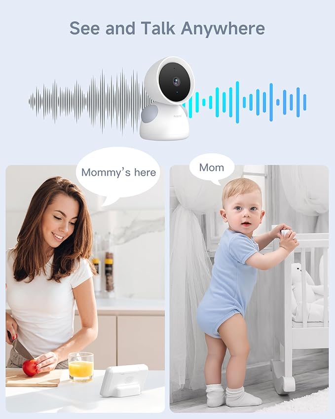 ARENTI Baby Monitor with 2 Cameras, 2K/3MP WiFi 6 Camera and Audio, 5-inch - Image 6