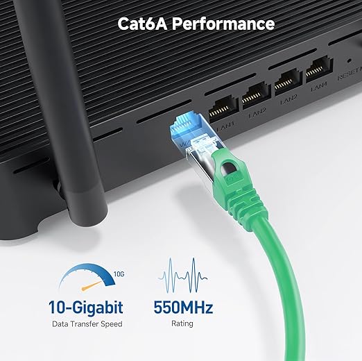Cable Matters 10Gbps Snagless Shielded Cat 6A Ethernet Cable - 14ft - Image 4