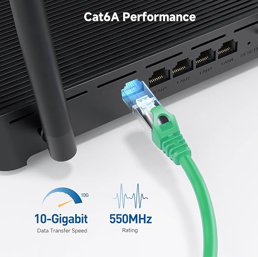 Cable Matters 10Gbps Snagless Short Shielded Cat 6A Ethernet Cable - 3ft - Image 4