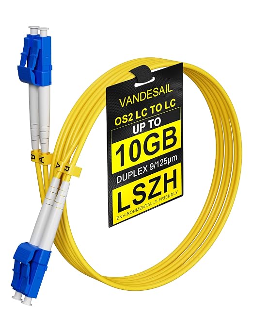 30M OS2 LC to LC Fiber Patch Cable, 1G/10GB LC-LC Singlemode Fiber Optic Cable by VANDESAIL