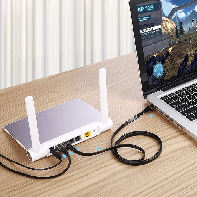 BUSOHE Cat8 Ethernet Cable 15FT 5 Pack Multi Color, 40Gbps 2000MHz Cat-8 Flat - Image 7