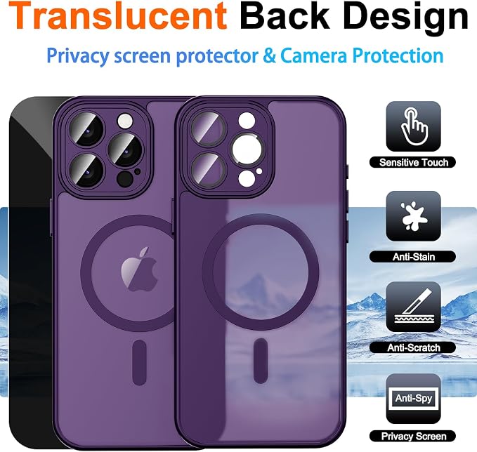 for iPhone 14 Pro Case with Privacy Screen Protector and Camera Protection - Image 2
