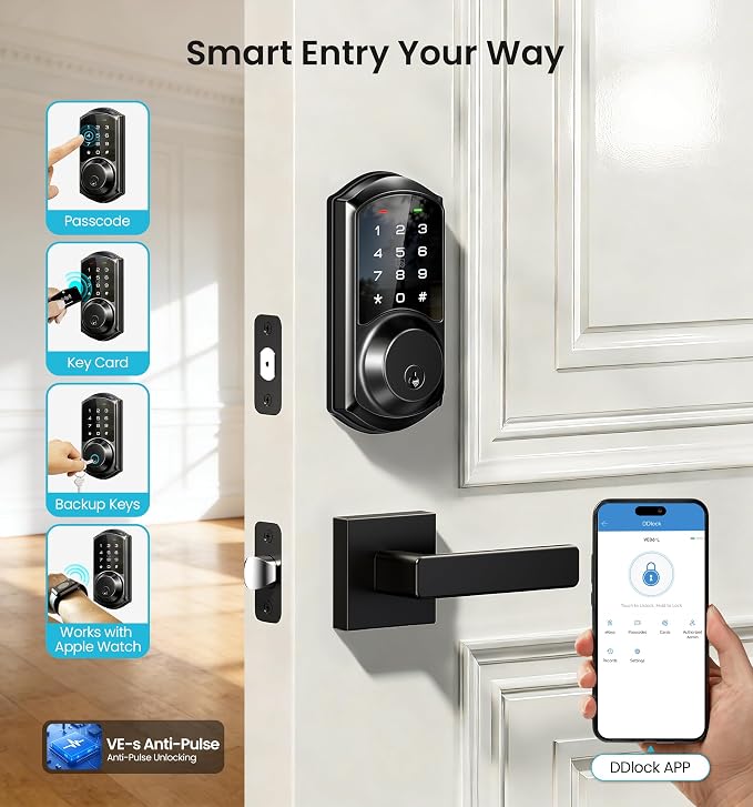 Veise VE06 Smart Deadbolt with App Control, Keyless Entry Smart Lock - Image 2