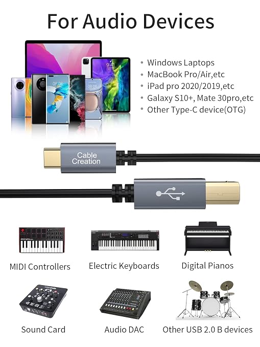 CableCreation USB C to USB B Printer Cable - Image 6