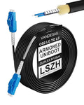40M Uniboot Armored LC to LC Single Mode Fiber Patch Cable，OS2 Outdoor Fiber by VANDESAIL