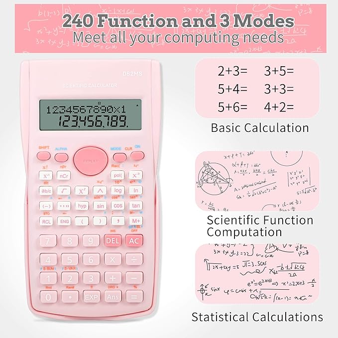 Scientific Calculator, 2 Line Cute Scientific Math Calculator Function - Image 2