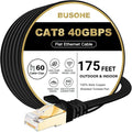 BUSOHE Cat 8 Ethernet Cable 175 FT, 40Gbps 2000MHz Cat8 High Speed Flat by BUSOHE