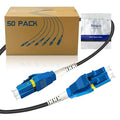 2m-50Pack Uniboot LC to LC Armored Fiber Patch Cable, Singlemode 9/125um Fiber by Bangun