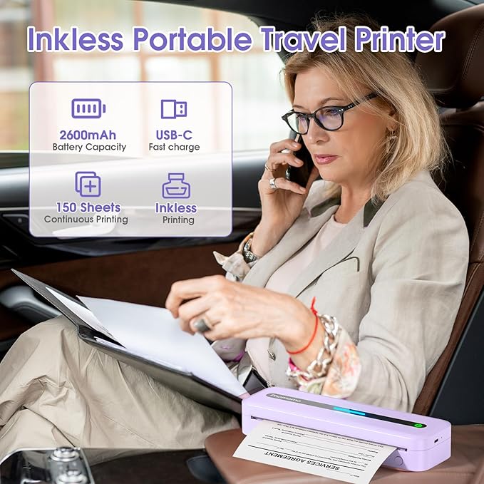 Phomemo Portable Thermal Printer, M832 Inkless Mobile Printer - Image 2