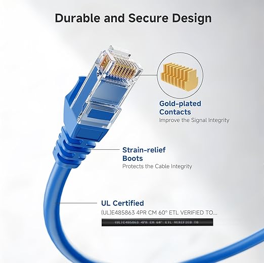 Cable Matters 10Gbps Snagless Short Cat 6 Ethernet Cable - 1ft - Image 4