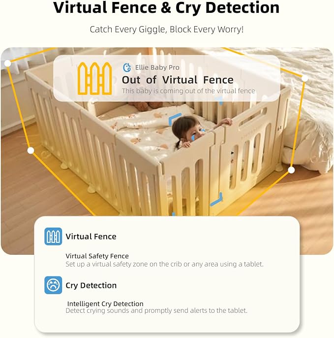 Ellie Pro Baby Monitor with Camera and Audio, 6000mAh Battery, Remote - Image 8
