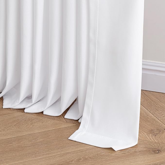ANRODUO Memory Trained Pinch Pleated Curtains 84 Inches Long, Viral Linen Pinch - Image 7